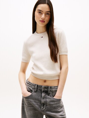 Tommy Jeans Pullover 'ESSENTIAL' in Beige: Vorderseite