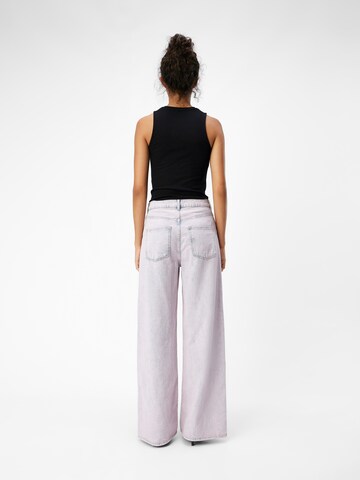 OBJECT Wide leg Jeans in Pink