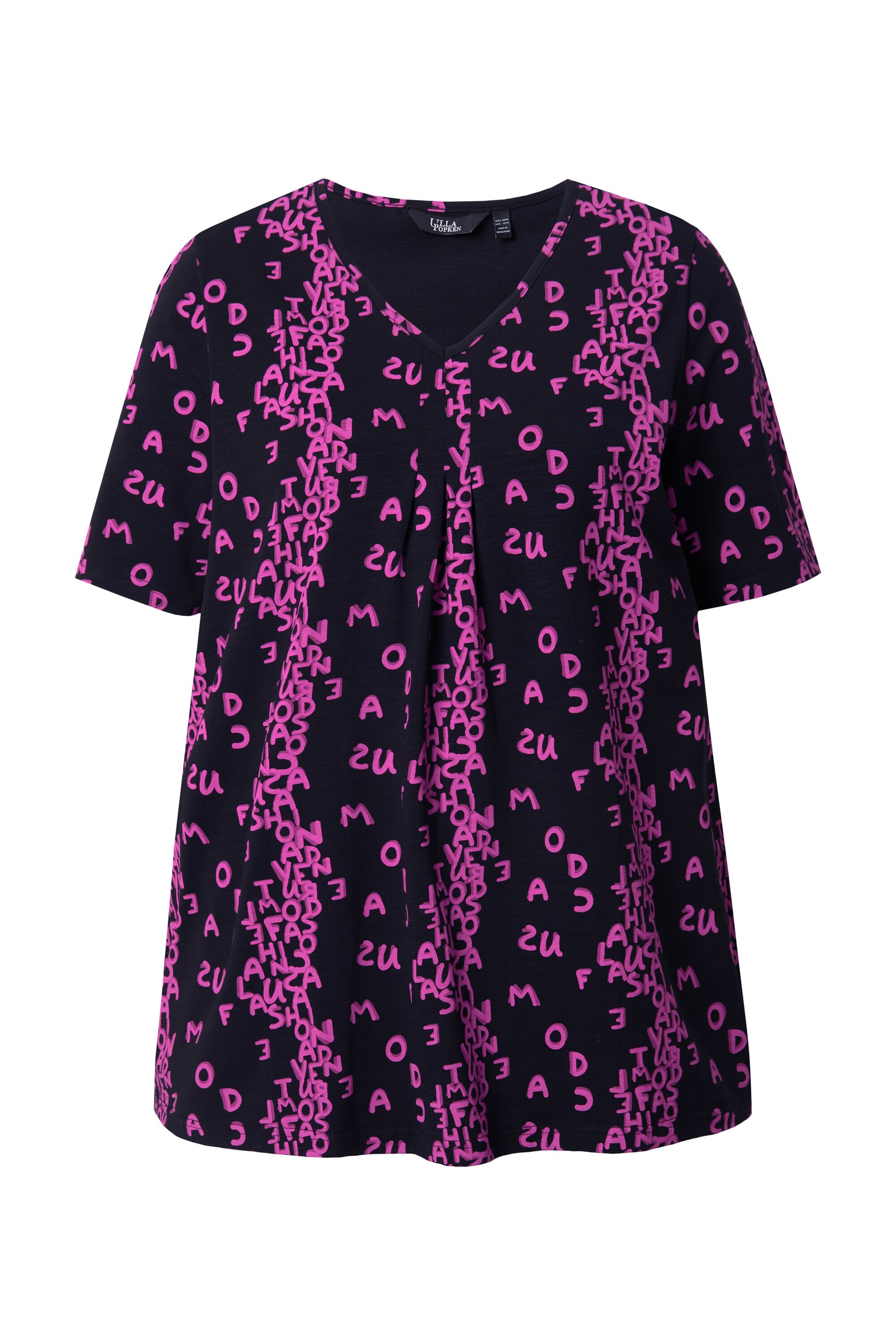 Ulla Popken Shirt in Schwarz: Vorderseite