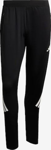 juoda ADIDAS PERFORMANCE Siaurėjantis Sportinės kelnės 'Adi365 Iconic': priekis