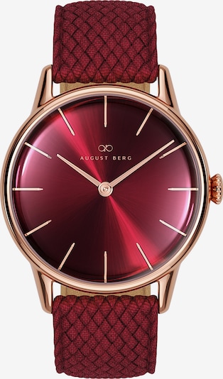 August Berg Analoog horloge in de kleur Rose-goud / Rood, Productweergave
