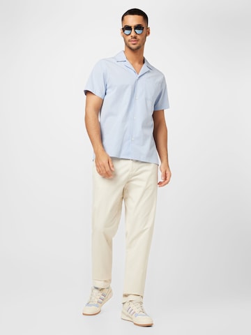 Les Deux Regular fit Button Up Shirt 'Lawson Poplin' in Blue