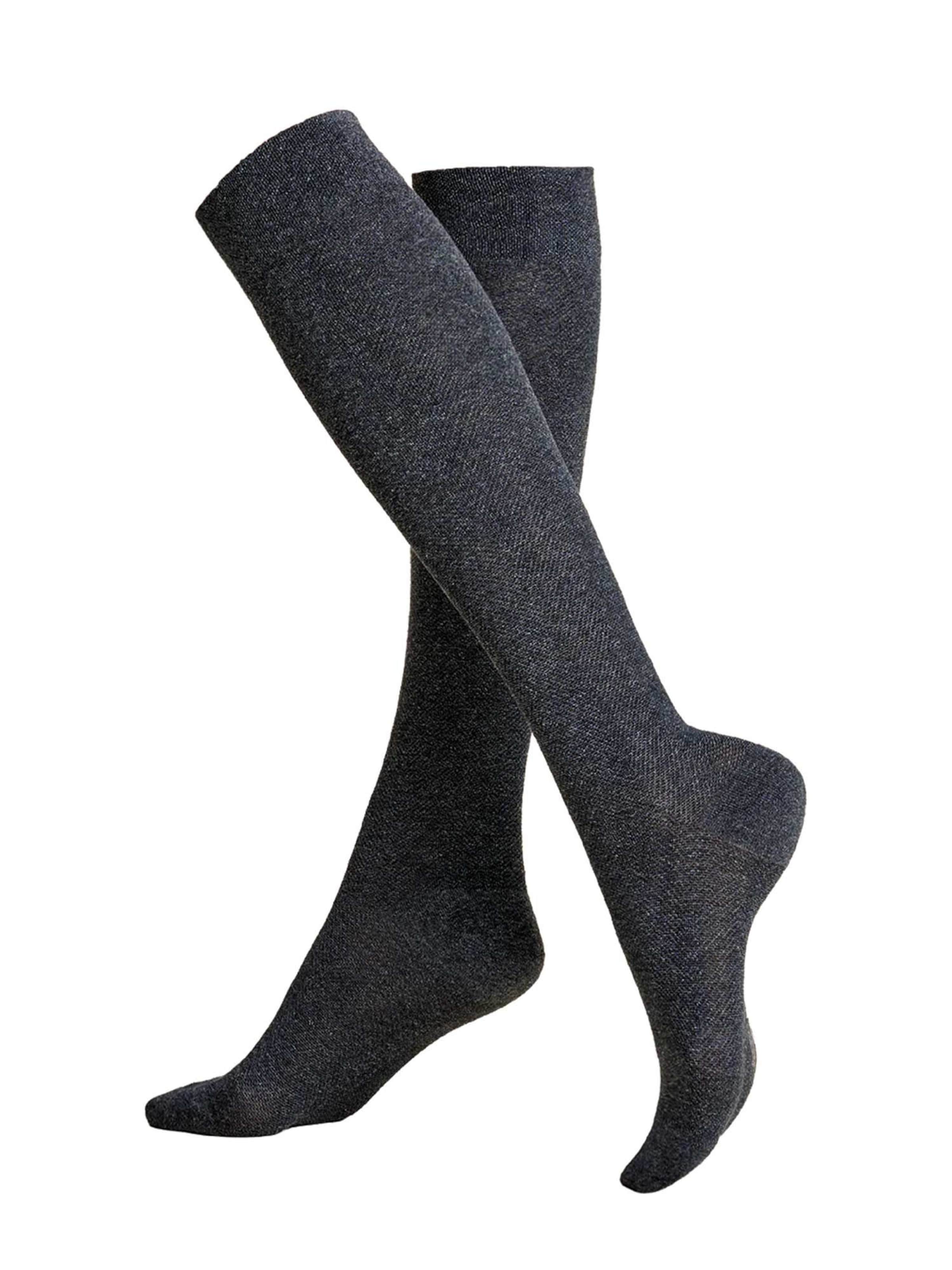 KUNERT Kniekousen 'Fly&Care®' in Grijs: voorkant