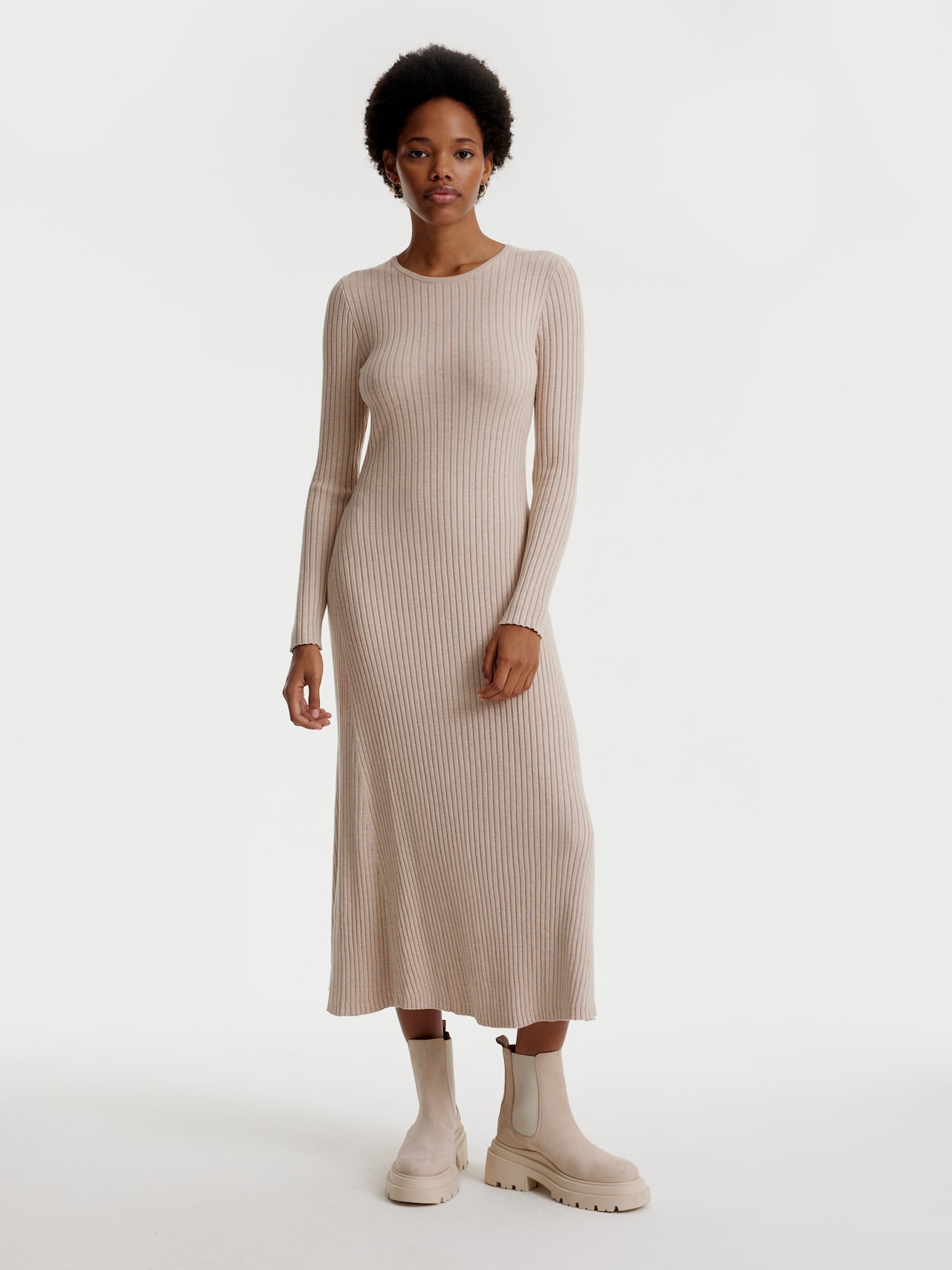 EDITED Robe 'BULAN' beige chiné