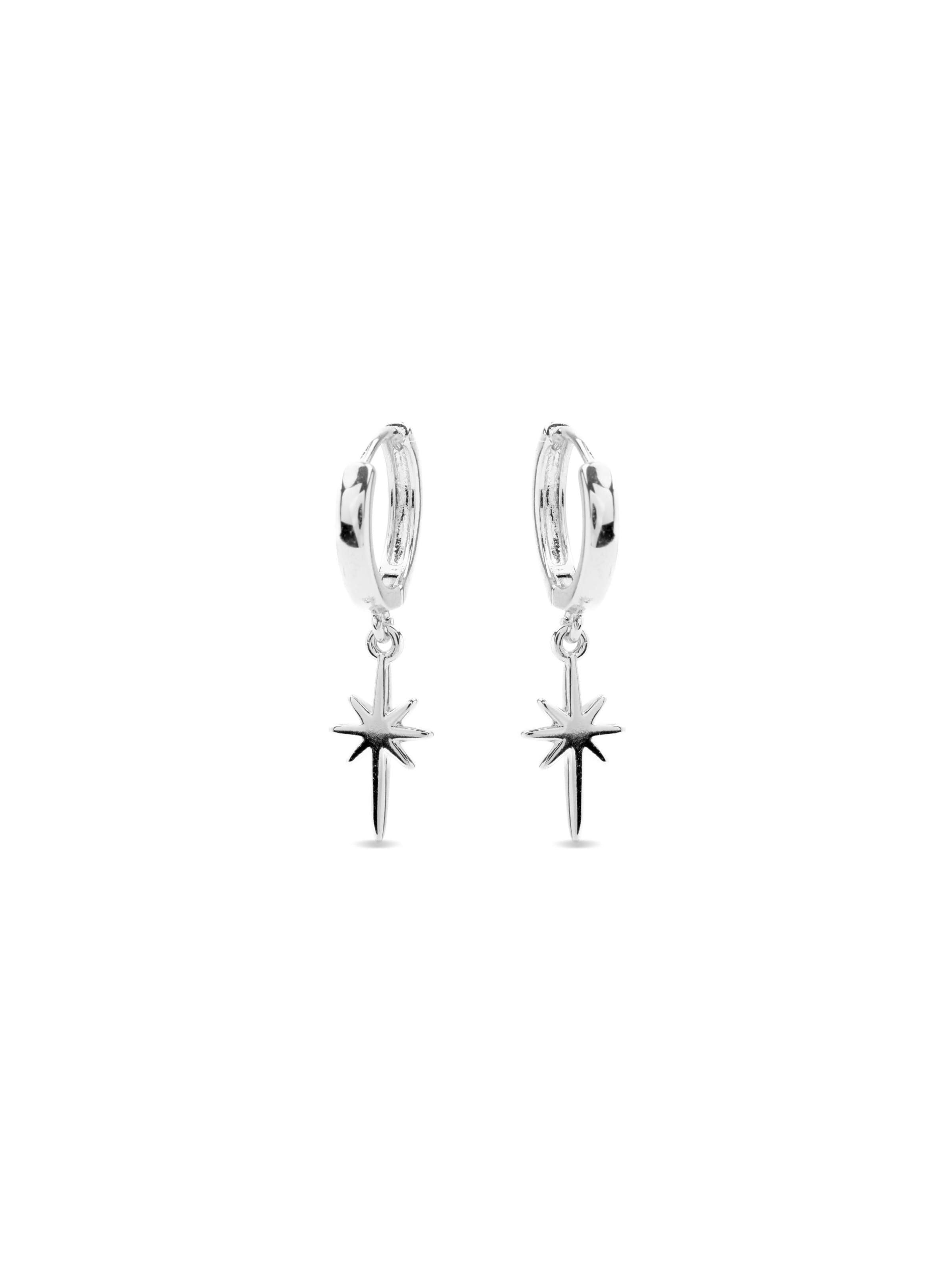 Luxenter - Pendientes 'Mandra' en plata: frente