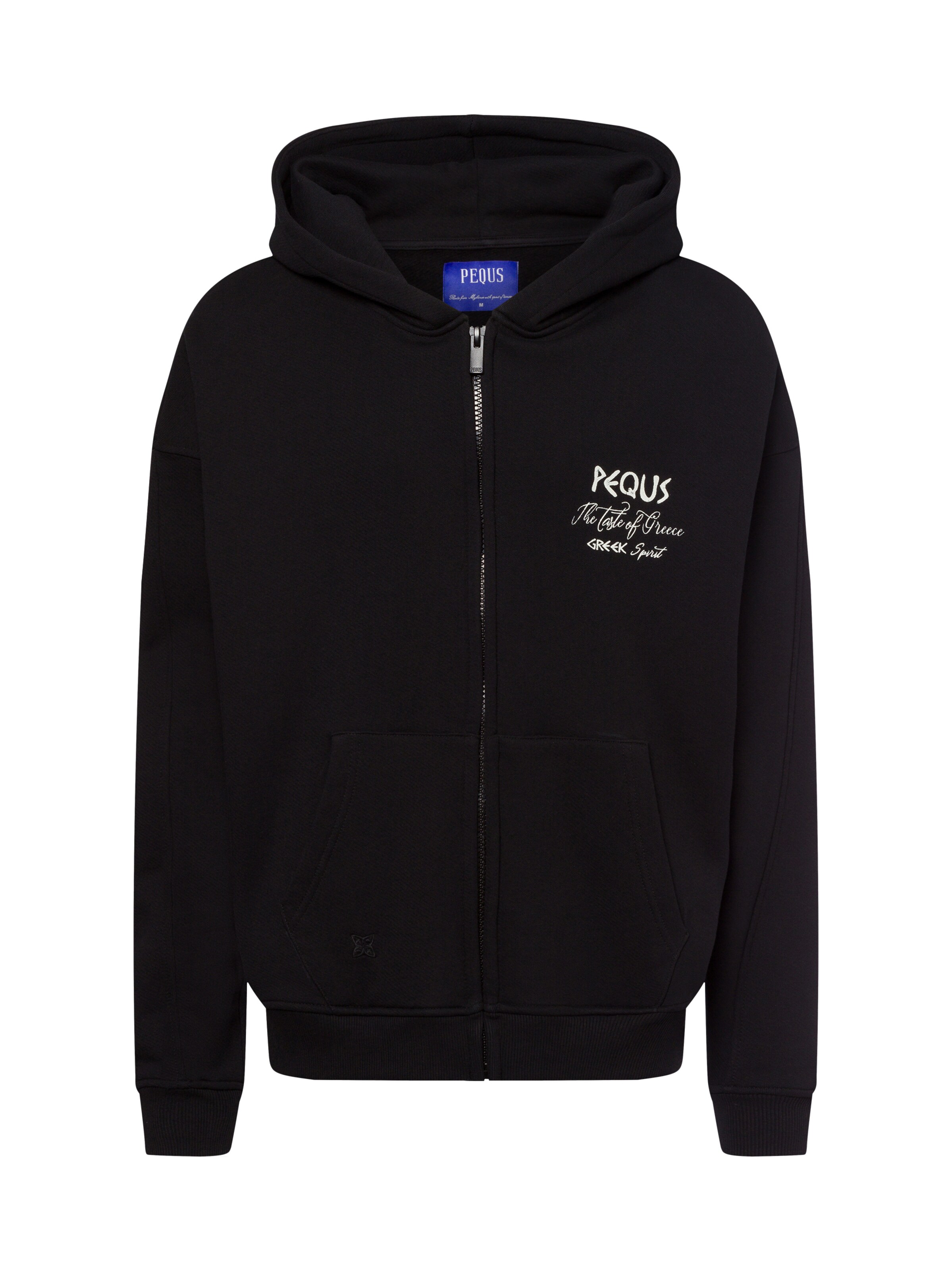 Pequs Sweatjacke 'Irons' in Schwarz: Vorderseite