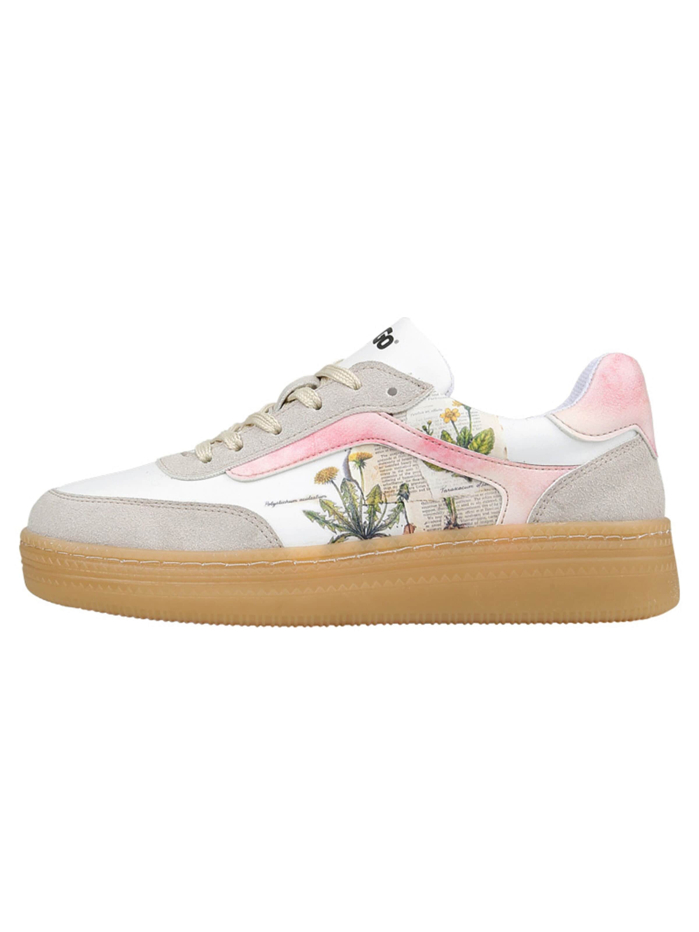 DOGO Sneakers 'DOGO Monet Sneaker - Botanical Notes' in White: front