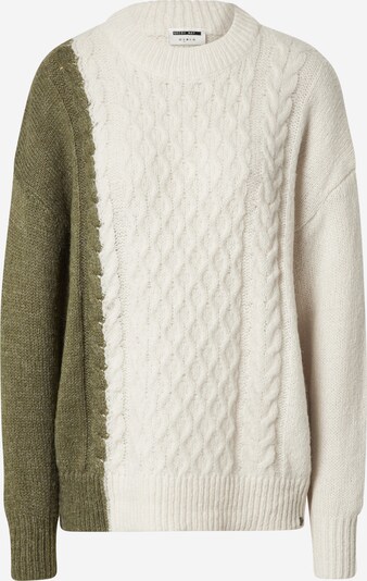 Noisy may Pullover 'DIEGO' in khaki / offwhite, Produktansicht