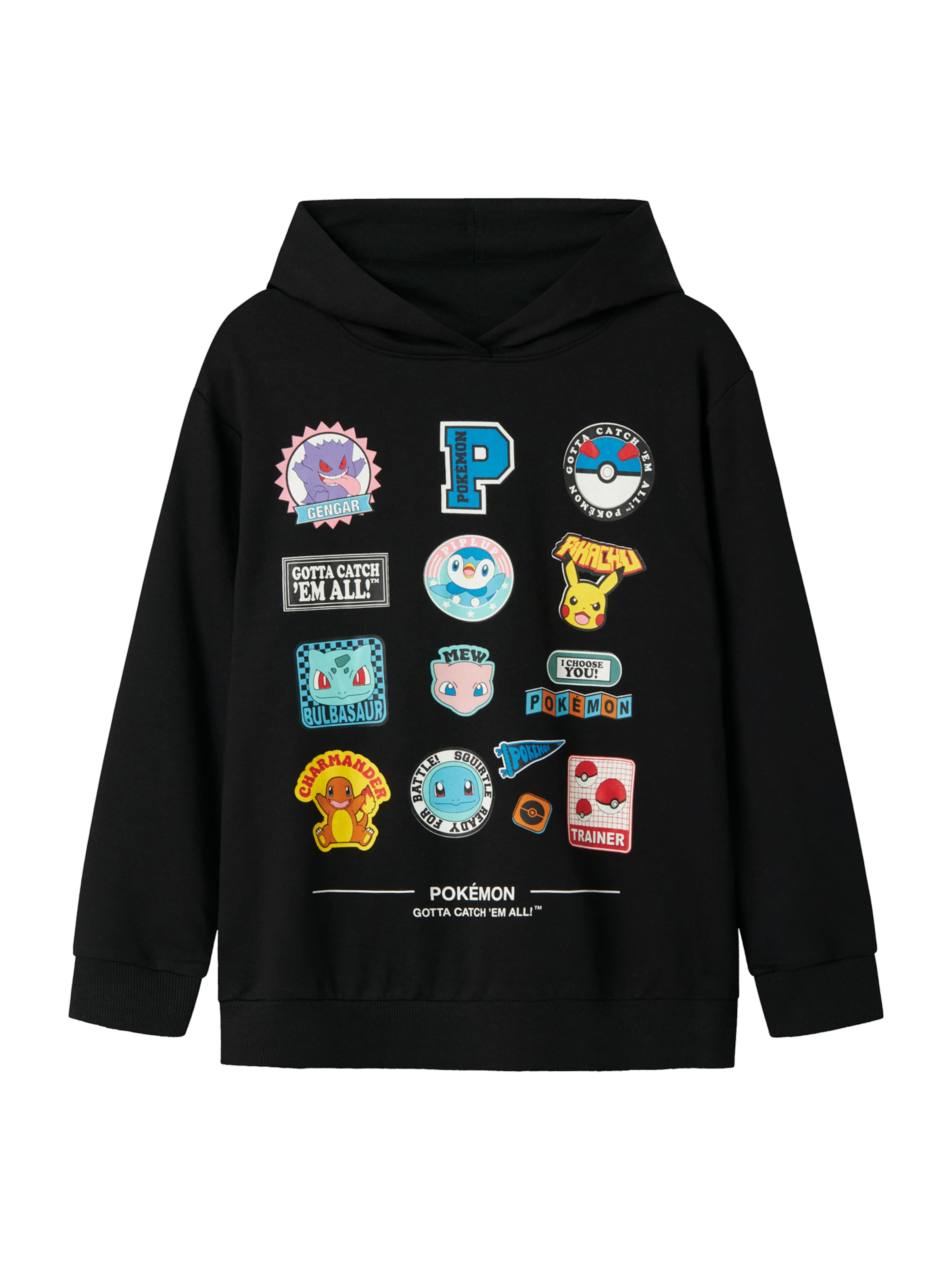 NAME IT Mikina 'NKMJimm Pokemon' – černá: přední strana