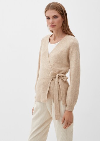 s.Oliver Knit Cardigan in Beige: front