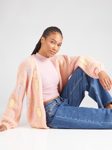 FRNCH PARIS Knit cardigan in Pink: front