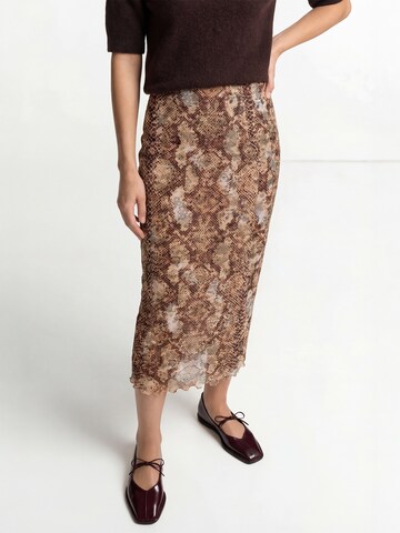 Fustă de la Rich & Royal pe maro: față