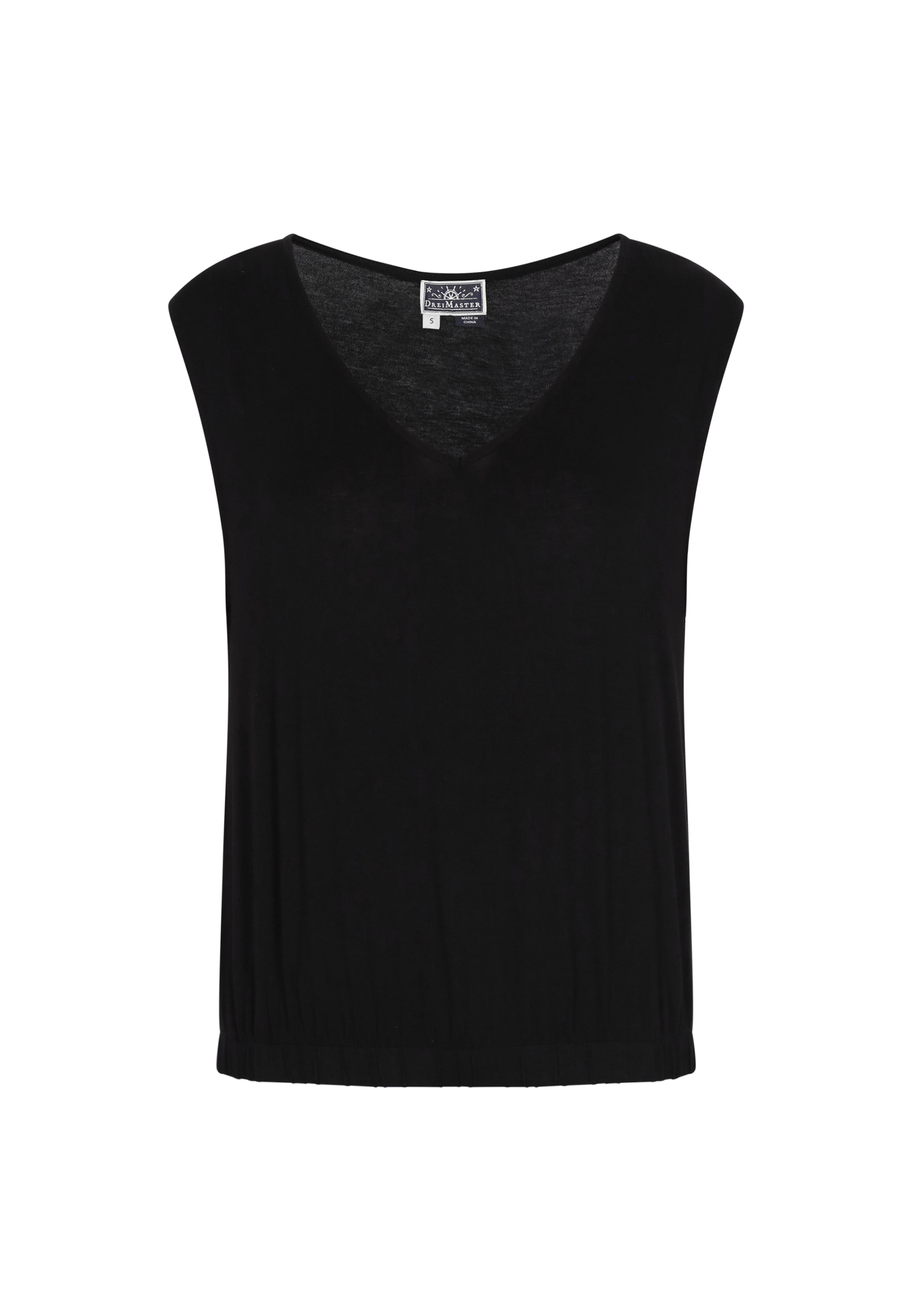 DreiMaster Maritim Τοπ 'Everyday Fashion' σε μαύρο: μπροστά