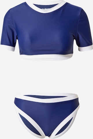 aava T-shirt Bikini in Blauw: voorkant