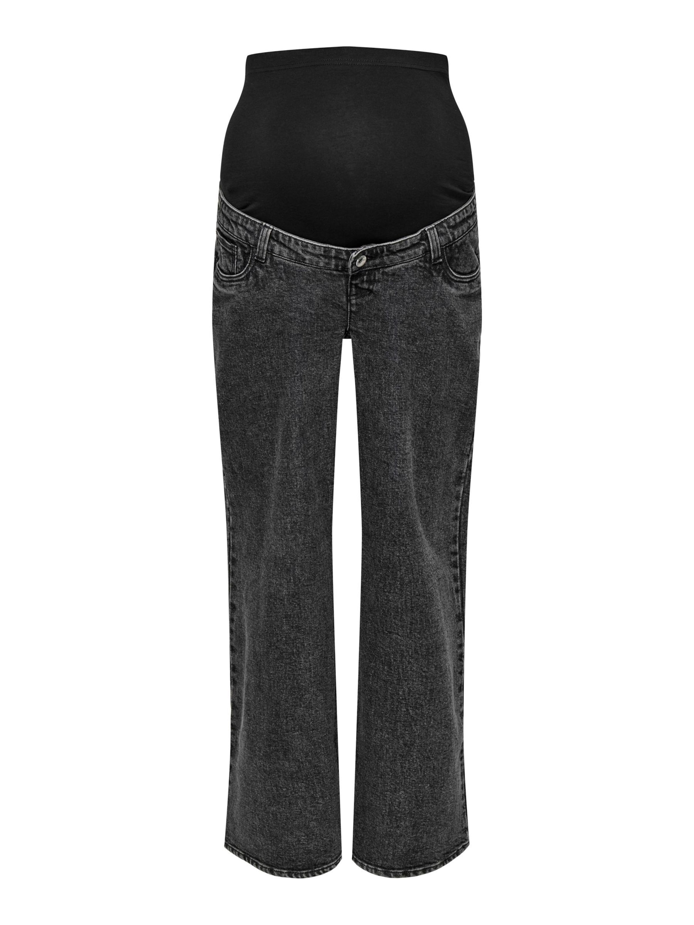 Only Maternity Regular Jeans 'OLMJuicy' in Schwarz: Vorderseite