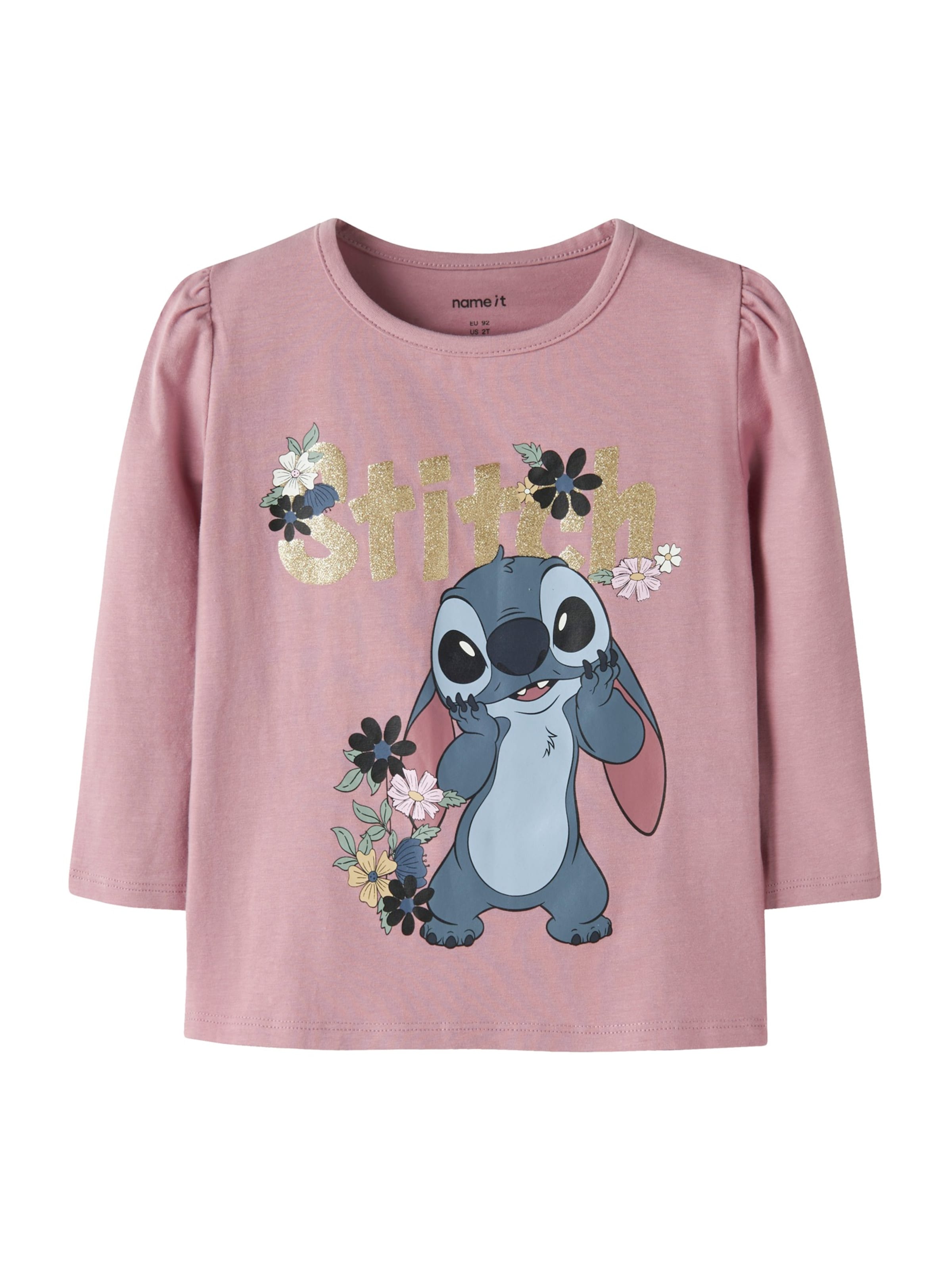 NAME IT - Camisola 'NMFJINA STITCH' em roxo: frente