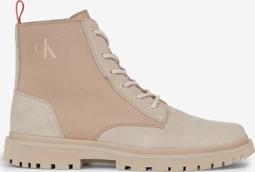 Calvin Klein Jeans Lace-Up Boots in Beige