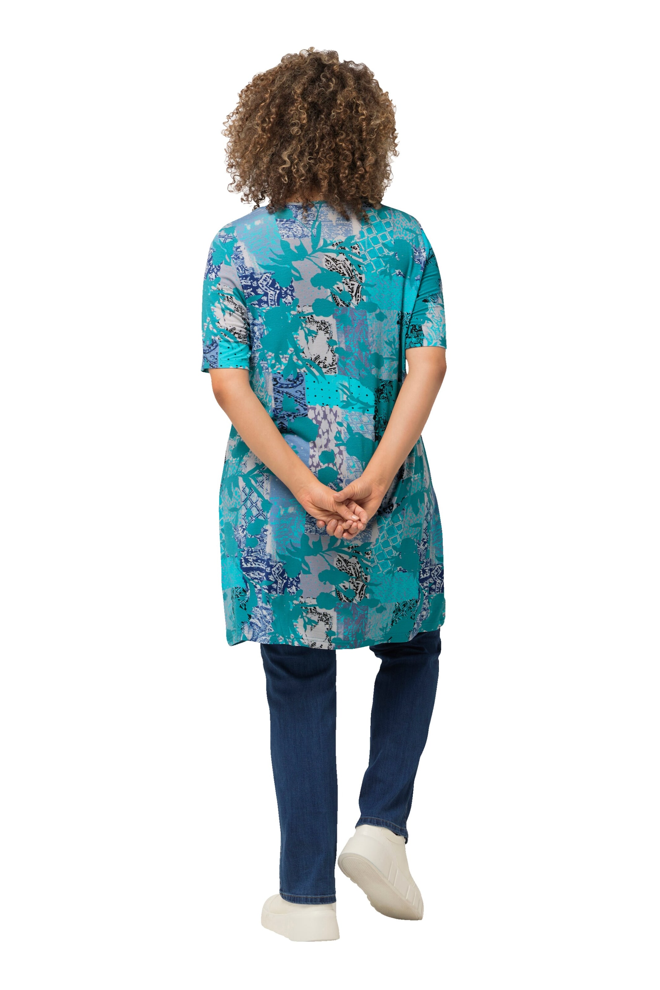 Ulla Popken Tunika - Modrá