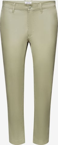Coupe slim Pantalon chino ESPRIT en vert : devant