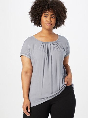 KAFFE CURVE Blouse 'Boline' in Grey: front