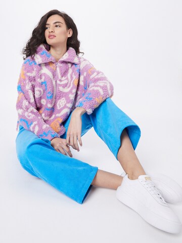 Monki - Pierna ancha Pantalón en azul