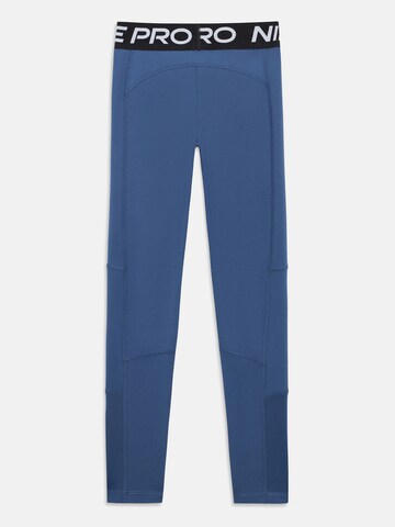 NIKE Скинни Спортивные штаны 'Pro' в Синий