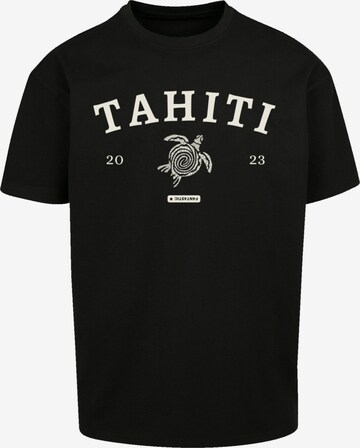 T-Shirt 'Tahiti' F4NT4STIC en noir : devant