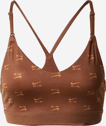 NIKE Bralette Sports Bra 'INDY' in Brown: front