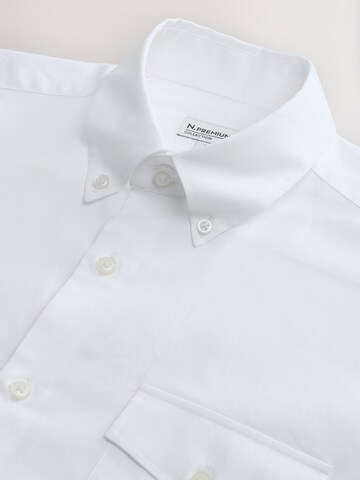 Next Regular fit Button Up Shirt 'Archive' in White