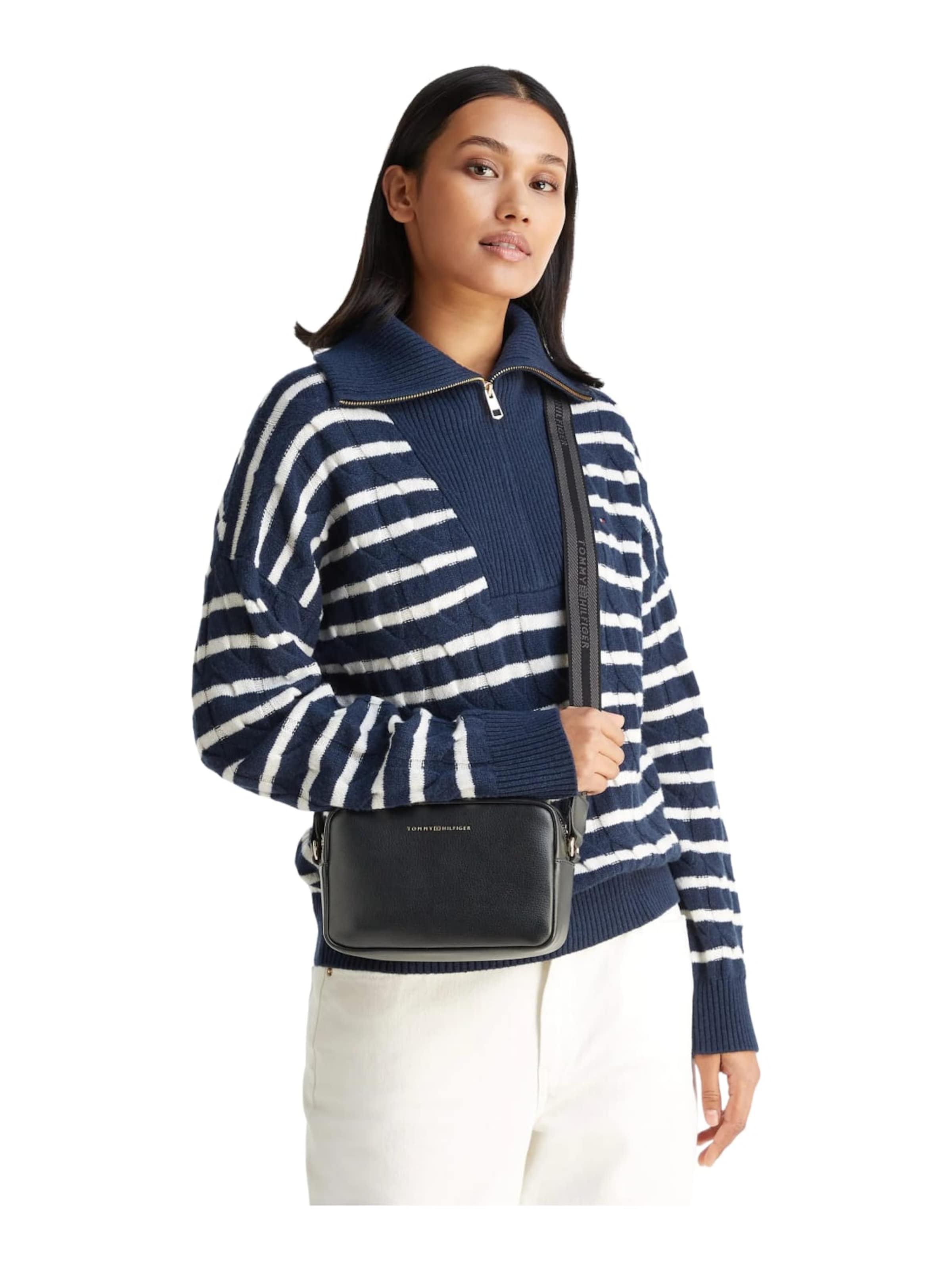 Borsa a tracolla 'Tommy Hilfiger Sac Bandoulière Th Logotape AW0AW17689 Noir' di TOMMY HILFIGER in nero