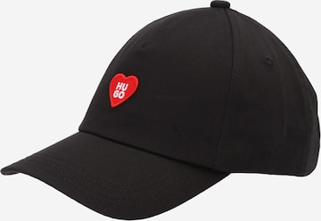 HUGO Cap 'Cara-Valentine' in Schwarz: Vorderseite