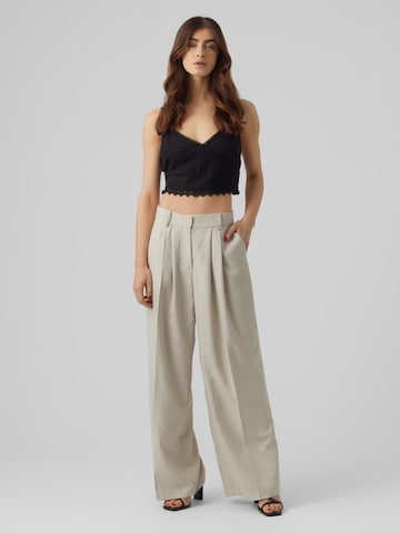 Aware Wide leg Trousers with creases 'Felicity' in Grey
