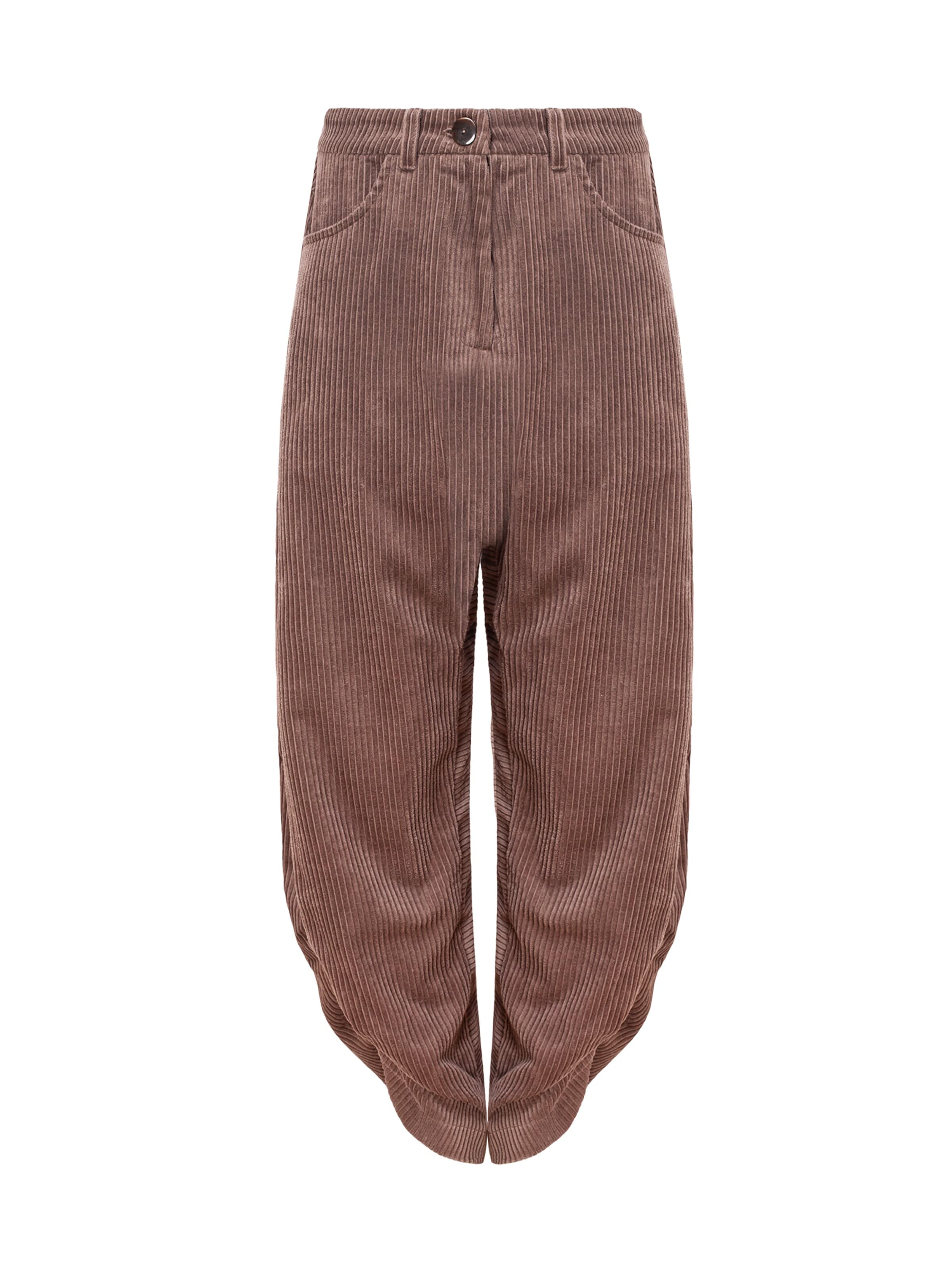 mandragora Regular Trousers 'Barro' in Brown: front