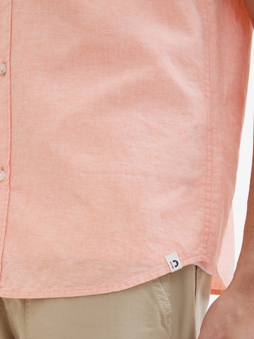 TOM TAILOR DENIM Regular fit Button Up Shirt in Orange