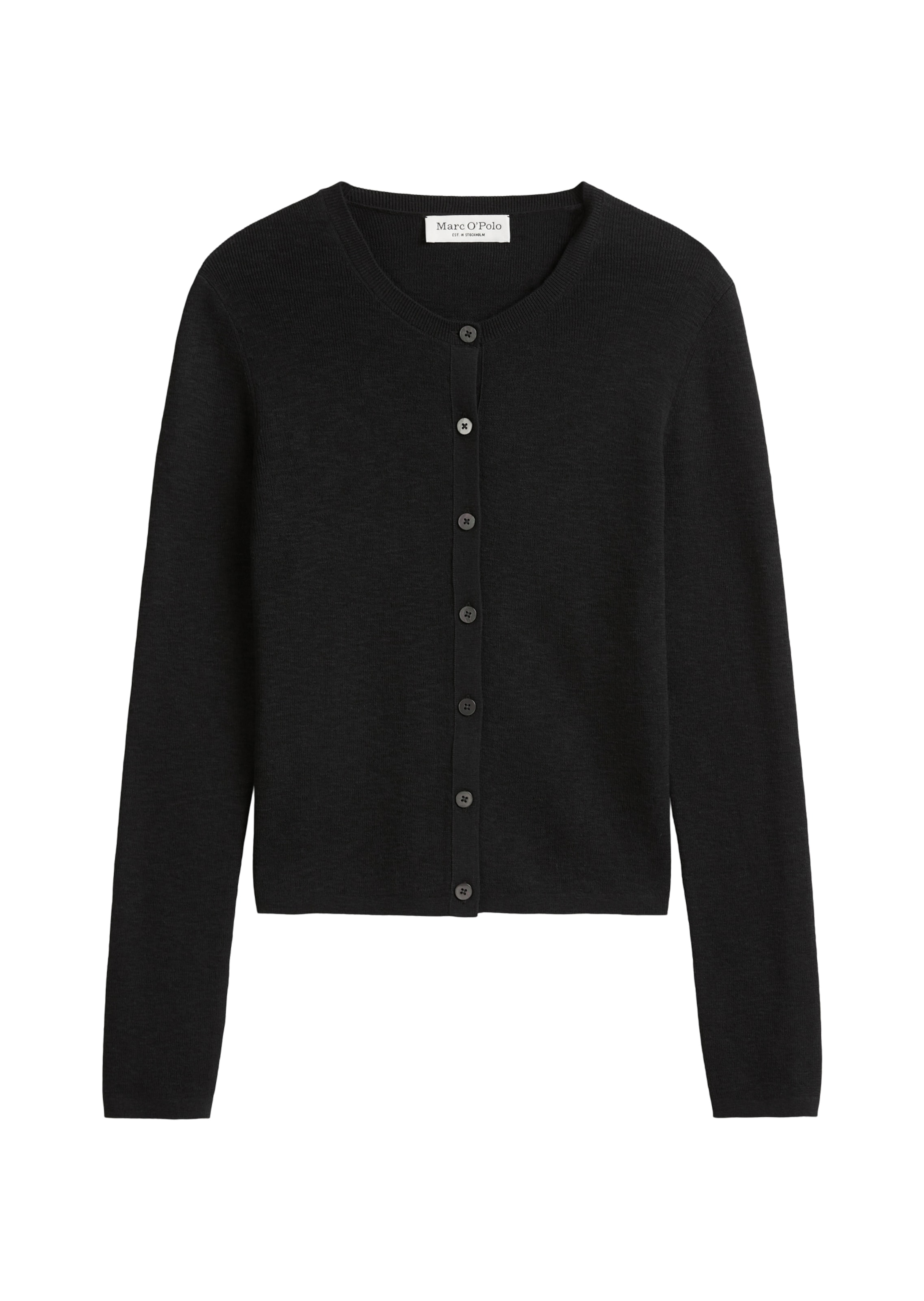 Marc O'Polo Gebreid vest in Zwart: voorkant