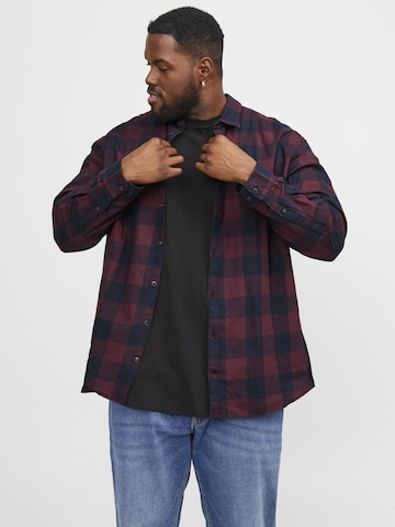 Jack & Jones Plus Comfort fit Button Up Shirt 'JJEGINGHAM' in Mixed colors: front