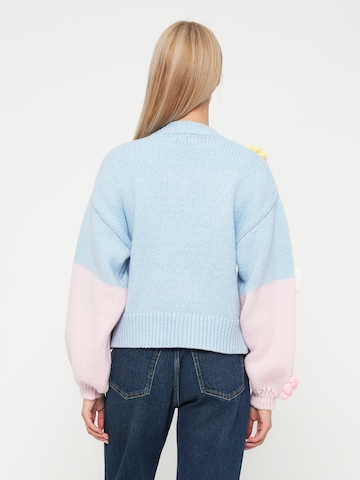 PIECES Knit Cardigan 'PCJenner' in Blue