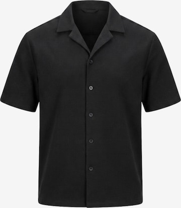 Ombre Regular fit Button Up Shirt in Black: front