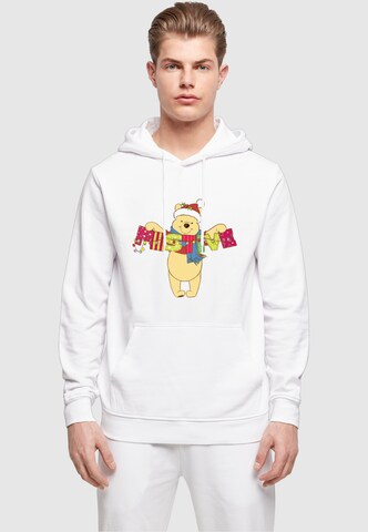 ABSOLUTE CULT Sweatshirt 'Winnie The Pooh - Festive' in White: front