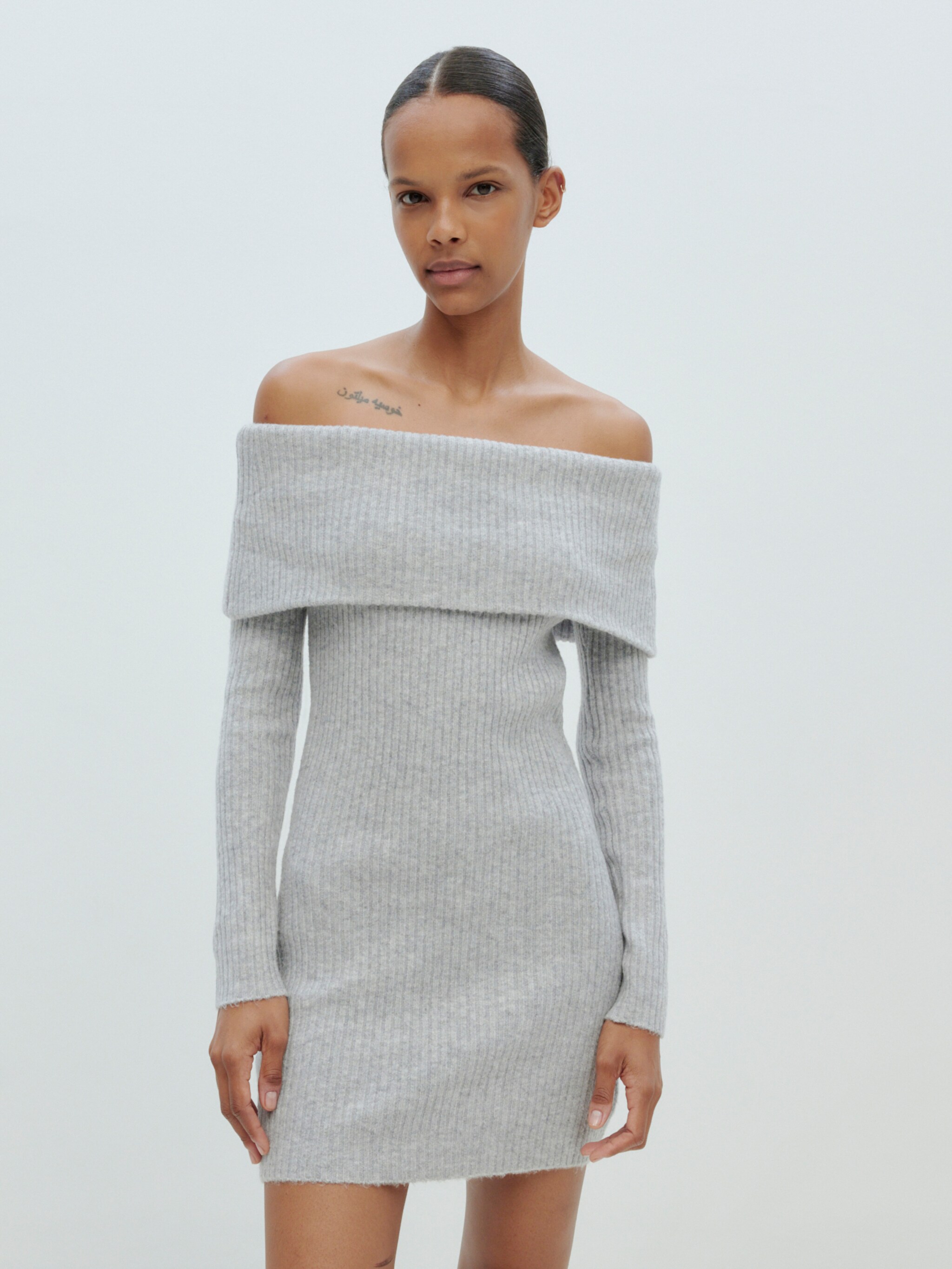 EDITED Producten Jurk 'Petrona' Grijs gemêleerd