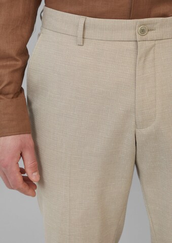 Coupe slim Pantalon à plis s.Oliver BLACK LABEL en beige