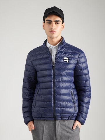 Geacă de primăvară-toamnă de la Karl Lagerfeld pe albastru: față