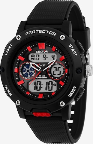 SECTOR Digital Watch in Black: front