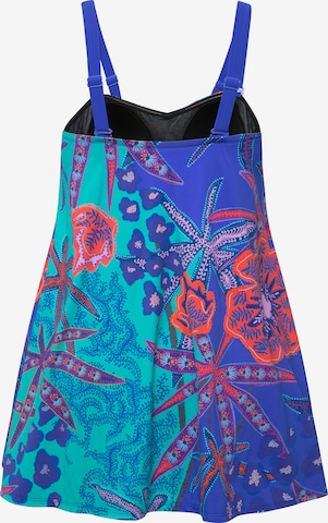 Ulla Popken Bustier Tankini in Blauw