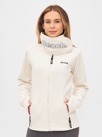 BENCH Athletic Zip-Up Hoodie 'Haylo' in White: front