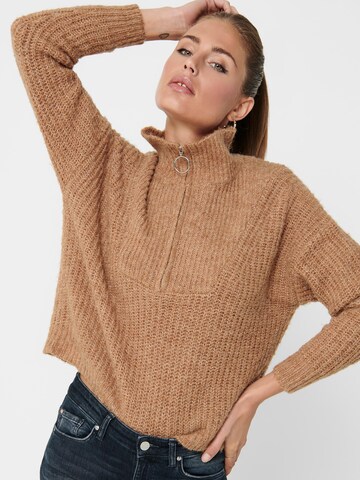 ONLY Pullover 'Emily' in Braun