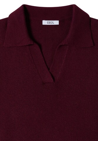 CECIL Langarm Pullover mit Polokragen in Rot