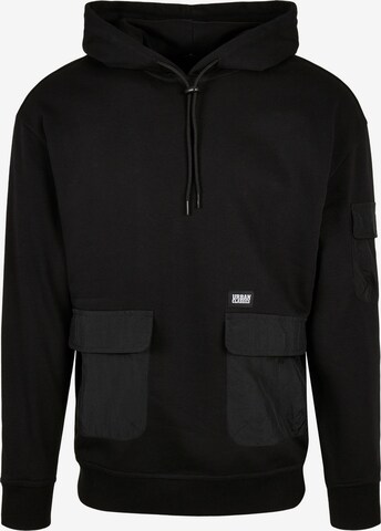 Urban ClassicsSweater majica 'Commuter' - crna boja: prednji dio