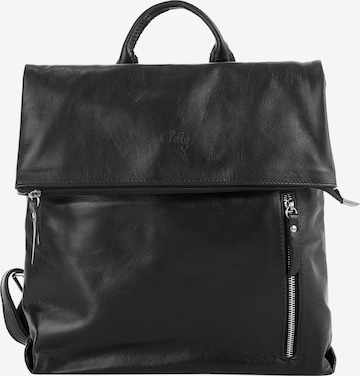 Cluty Rucksack in Schwarz: Vorderseite