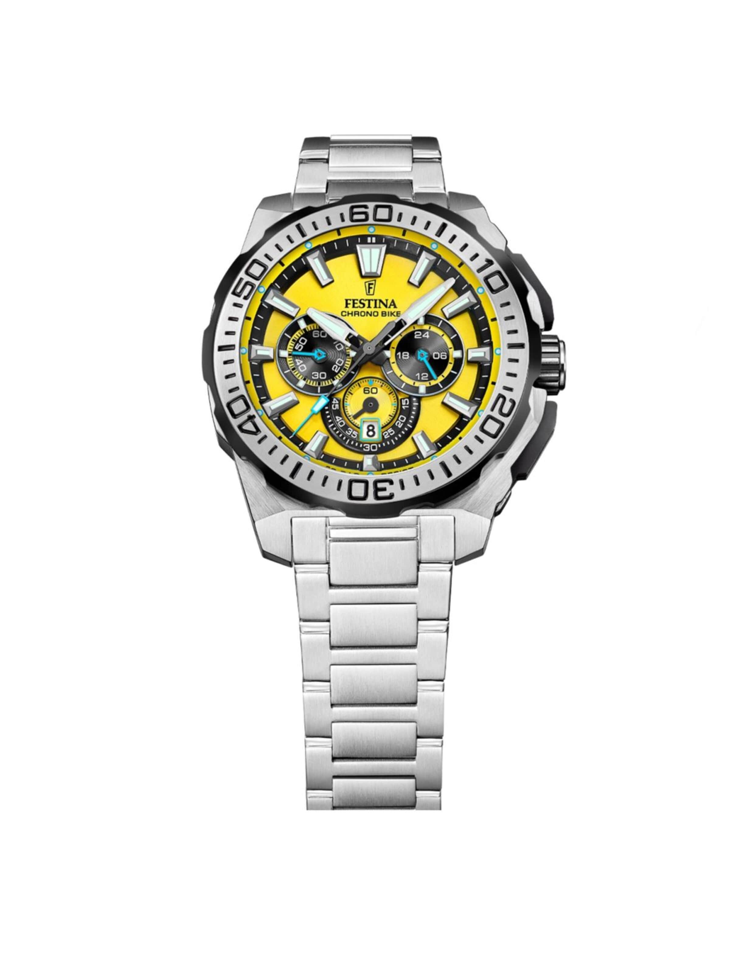 Montre à affichage analogique 'Chrono Bike' FESTINA en jaune